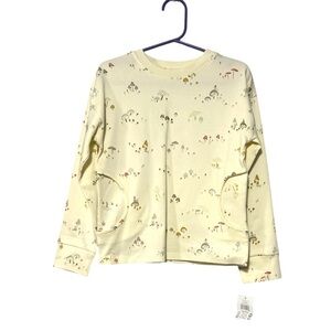 🆕 PEHR 🇨🇦 Pocket Long Sleeve Mini Mushrooms Gender Neutral Top